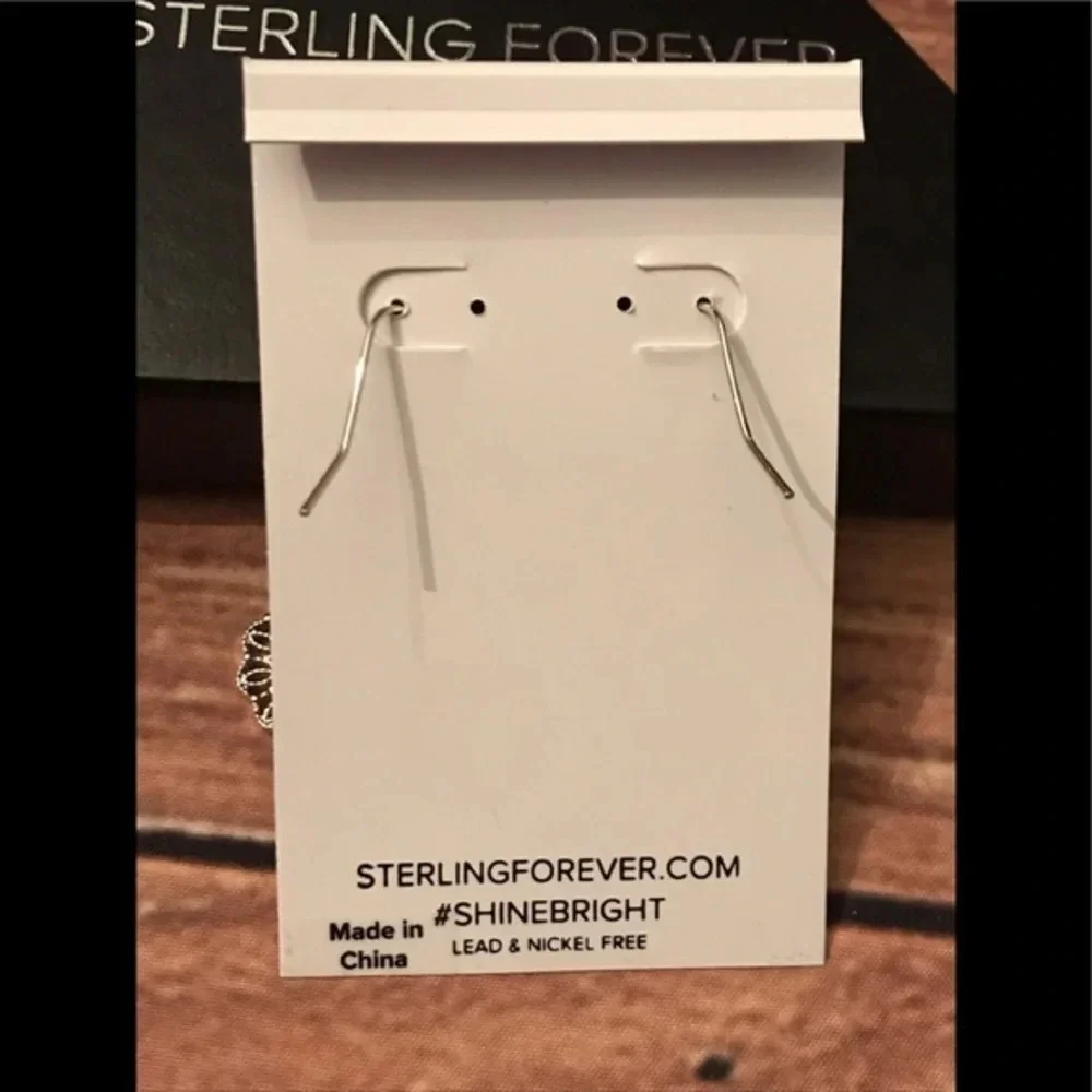 Sterling Forever Filigree Disk Dangle Earrings - Picture 6 of 7